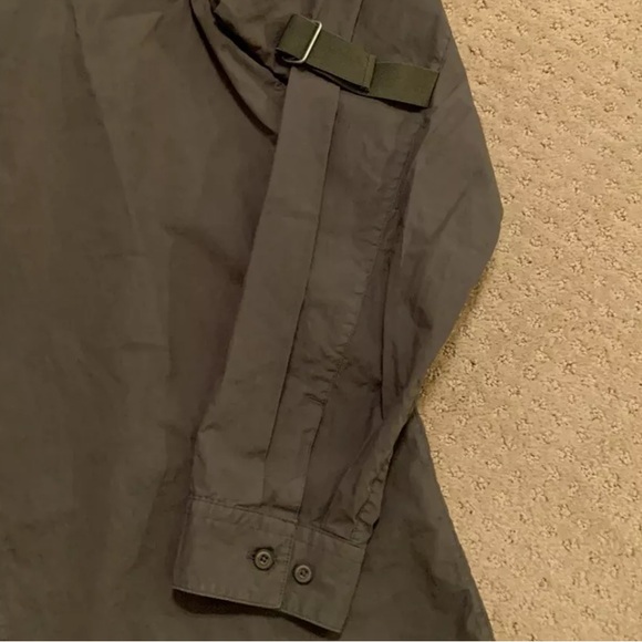 Helmut Lang Bondage Button Up Shirt Strap Seat Belt Olive Green Khaki Medium M - Picture 14 of 16